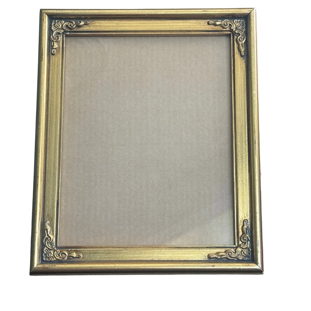 Silvestri‎ Gold Ornate Filigree Corner Picture Frame Handcrafted Velvet Back